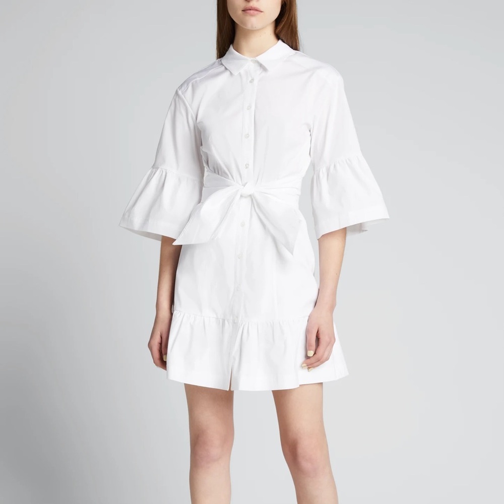 VERONICA BEARD Luriane Poplin Bell-Sleeve Dress, size 4